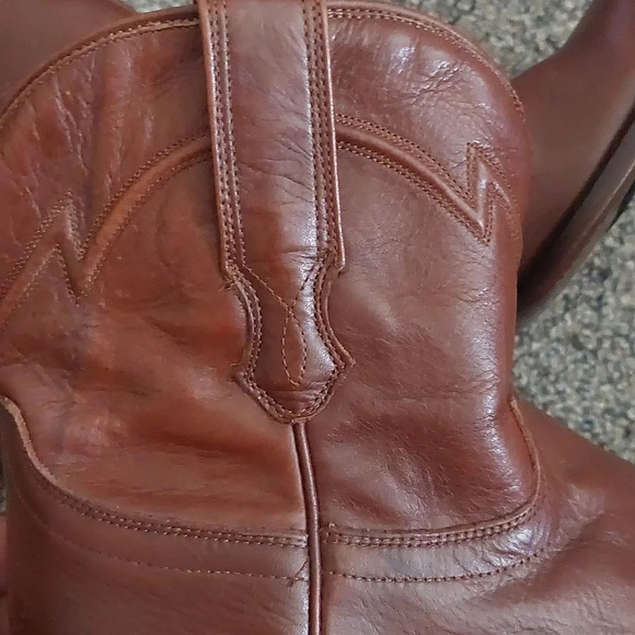 Cuero Leather boots-size 8.5 Cognac Brown 8.5 western pointed toe ankle boots - Picture 7 of 8
